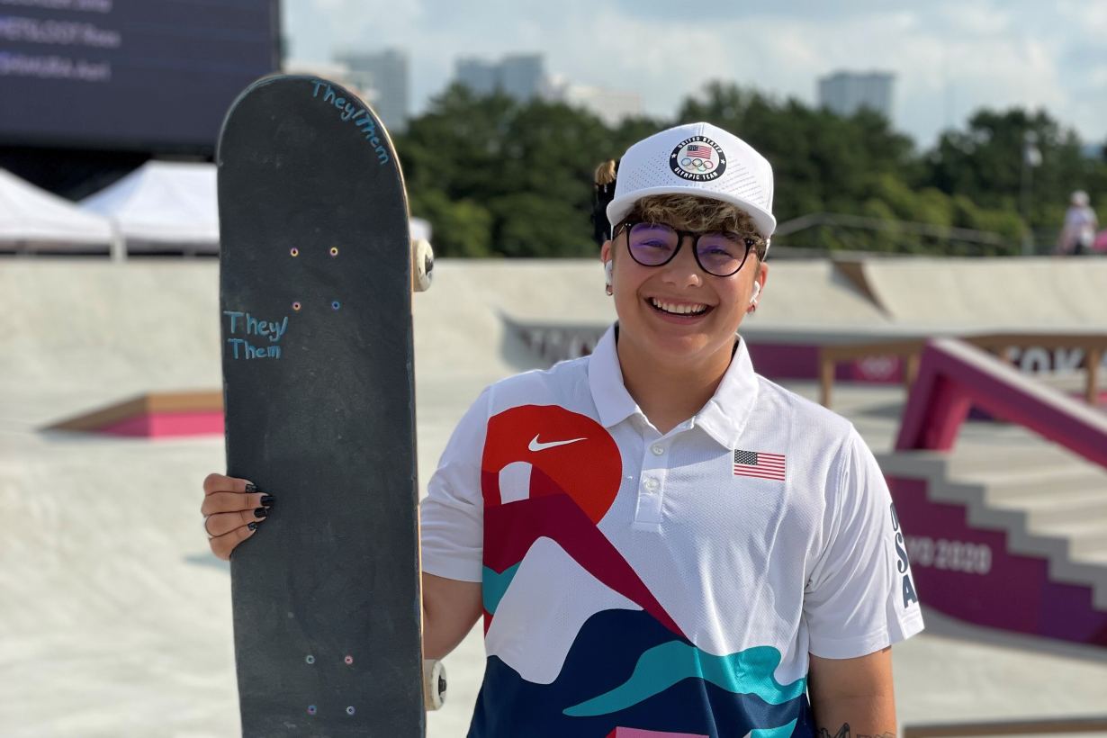 Authentically myself' beats medals for non-binary U.S. Olympic skateboarder  | OPENLY
